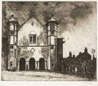 ‡ GEORGE CHAPMAN (1908-1993) etching - entitled 'Uppingham School, Rutland'
