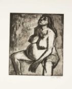 ‡ GEORGE CHAPMAN (1908-1993) etching -entitled 'Pregnant Woman I (Kate)'
