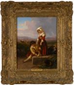 PENRY WILLIAMS (1802-1885) fine oil on canvas - Italian peasant children, circa 1841