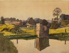 ‡ CHARLES FREDERICK TUNNICLIFFE OBE RA (1901-1979) watercolour sketch - 'Evening Landscape'