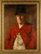 ‡ MARGARET LINDSAY WILLIAMS (1888-1960) oil on canvas - head and shoulders portrait of a huntsman