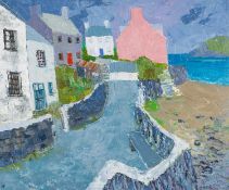 ‡ GWILYM PRICHARD (1931-2015) oil on canvas - entitled verso 'Pink House'