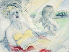 ‡ STEPHEN YOUNG (1946-2025) oil on canvas - entitled verso 'Belinda Awakes' on Martin Tinney Gallery