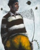 ‡ JAMES DONOVAN (b. 1974) acrylic on calico - entitled verso 'The Wind and The Willow'