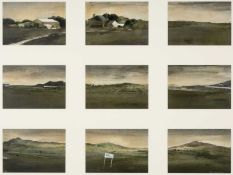 ‡ JOHN KNAPP-FISHER (1931-2015) series of nine small watercolours - 'Composition for St. David's