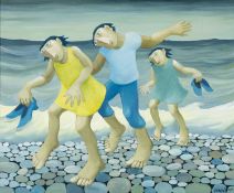 ‡ MURIEL DELAHAYE (1931-2021) oil on canvas - 'The Seventh Wave', entitled verso on Attic Gallery