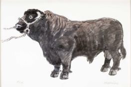 ‡ SIR KYFFIN WILLIAMS RA (1918-2006) limited edition (65/75) print - black bull