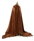 TRADITIONAL LARGE WELSH PAISLEY CASHMERE WOOLEN SHAWL (SIÔL), possibly cotton silk and fine wool