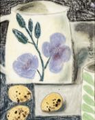 ‡ SUSAN GATHERCOLE (b. 1962) mixed media - entitled verso 'Little Jug and Quail Eggs'