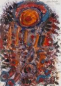 ‡ ALAN DAVIE C.B.E. R.A. H.R.S.W. (Scottish, 1920-2014) oil on card - Untitled OG4061, abstract