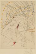 SALVADOR DALÍ (1904-1989) drypoint etching with colour - Femme-Feuille, from the Venus Aux Fourrures