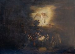 ATTRIBUTED TO JACOB WILLEMSZ. DE WET (Haarlem, c. 1610 - 1675) oil on canvas - The Nativity, bears