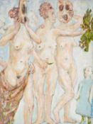 ‡ MICHAEL FLYNN (1947-2025) oil on canvas board - 'The Feather', signed, 60 x 45cms Provenance: