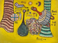 ‡ ALAN DAVIE C.B.E. R.A. H.R.S.A. (Scottish, 1920-2014) oil on canvas - Opus O.929 Baat Lot no. 2,