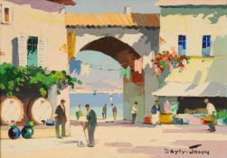 ‡ CECIL ROCHFORT D'OYLY-JOHN (1906-1993) oil on canvas - entitled verso, 'Cap Ferrat, near Nice