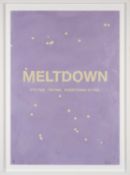 ‡ MR. CONTROVERSIAL (contemporary), oil & acrylic on board - 'Meltdown (Lilac)', oil on board