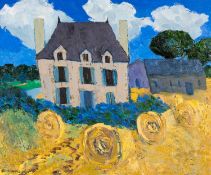 GWILYM PRICHARD oil on canvas - entitled verso 'Farmhouse, Brittany', signed, dated verso 2003, 52 x