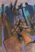 GWILYM PRICHARD pastel on card - entitled verso 'Carcass 9', signed, 36.5 x 25cms