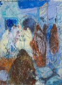 GWILYM PRICHARD mixed media and construction on card - entitled verso 'Aux Souk', signed in full, 38