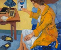 CLAUDIA WILLIAMS oil on canvas - entitled verso 'The Day is Drawing Near (Mae'r Dydd yn Agosau)',