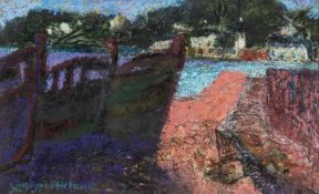 GWILYM PRICHARD mixed media - entitled verso 'Carcass 7', signed, 18 x 30cms