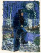 GWILYM PRICHARD mixed media on card - entitled verso 'Calme', fully signed and dated verso 2003,