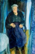CLAUDIA WILLIAMS oil on canvas - entitled verso 'Breton Lady', signed, dated verso 1997, 92 x 60cms