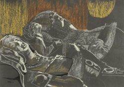 CLAUDIA WILLIAMS pastel on paper - entitled verso 'Penmynydd Alabaster Tomb', signed and dated '