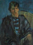 CLAUDIA WILLIAMS oil on board - entitled verso 'Justin in Plas Tan Y Bwlch', unsigned, dated