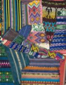 CLAUDIA WILLIAMS appliqué - abstract, unsigned, 50 x 40cms Note from the family: textiles