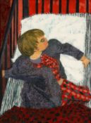 CLAUDIA WILLIAMS oil on board - entitled verso 'Sleeping Child', signed, 59 x 44cms Later Note: