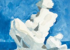 CLAUDIA WILLIAMS watercolour - entitled verso 'Rock Forms, Finistère', signed in full, signed verso,