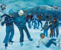 CLAUDIA WILLIAMS oil on canvas - entitled verso 'Winter', signed and dated verso 2008, 37 x 44cms