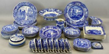 ITALIAN SPODE DESIGN TABLEWARE, including plates, bowls, crescent shaped dishes, cups Provenance: