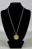 GEORGE V 1911 SOVEREIGN mounted as a pendant, with chain, 46cms (l), 16.8gms gross Provenance: