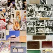 GROUP OF PHOTOGRAPHS OF FAMOUS ACTORS, including Julie Christie, Joan Collins, Brigitte Bardot,