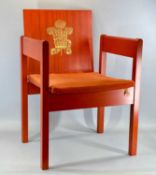1969 PRINCE OF WALES INVESTITURE CHAIR, designed by Lord Snowdon and manufactured by Welsh Remploy