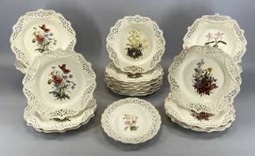 TWENTY ROYAL CREAMWARE LIMITED EDITION PLATES from Floral Gift collection, each painted with a