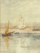 CLARA FREDERICA MONTALBA RWS (British 1840-1929) watercolour - entitled 'On The Grand Canal,