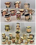 COLLECTION OF TOBY / CHARACTER JUGS, mainly Royal Doulton (22) Provenance: private collection Conwy