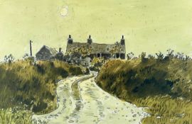 SIR KYFFIN WILLIAMS RA (1918-2006) limited edition (134/150) colour print - Penrhyn Du, Aberffraw,