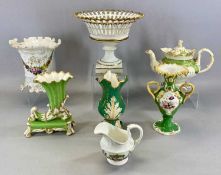 GROUP OF ASSORTED ENGLISH & CONTINENTAL PORCELAIN, including Coalport two-handled vase, 24cms (h),