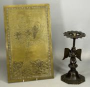 EASTERN BRONZE GARUDA, column formed as a winged figure, on octagonal base, 26cms (h), and a Chinese