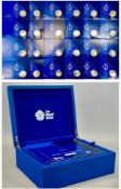 ROYAL MINT QUEEN'S DIAMOND JUBILEE COLLECTION, 24 commemorative silver coins, encapsulated on card