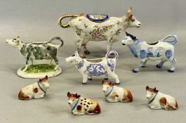 FRENCH FAIENCE ALFRED RENOLEAU STYLE COW CREAMER, 16cms (h), with other cow creamers / porcelain cow