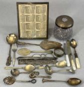 SILVER / PLATED COLLECTABLES, including rectangular silver-framed perpetual calendar, Finnigans of