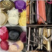 LADIES' FASHION ACCESSORIES, large collection of hats and handbags Provenance: The Cornelia Bayley