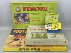 BOXED SUBBUTEO SETS, Football Express, International football with floodlighting, and Test Match