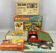 VINTAGE BUILDING SETS & GAMES, including Meccano power drive, boxed, Bayko house building set,