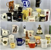 CERAMIC PUBLIC BAR JUGS & WHISKY DECANTERS various sponsored brands